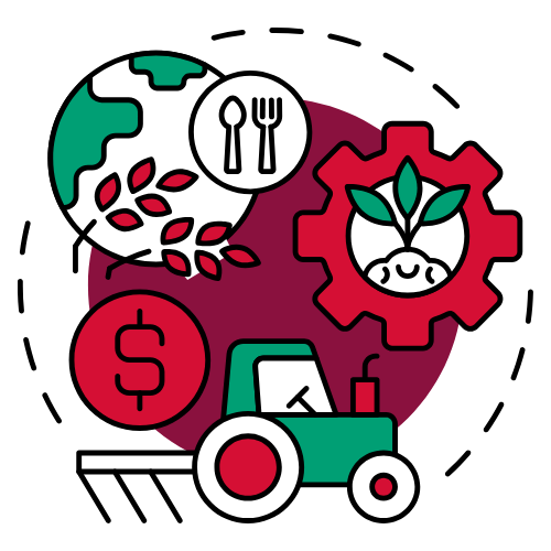 Farming production cycle icon